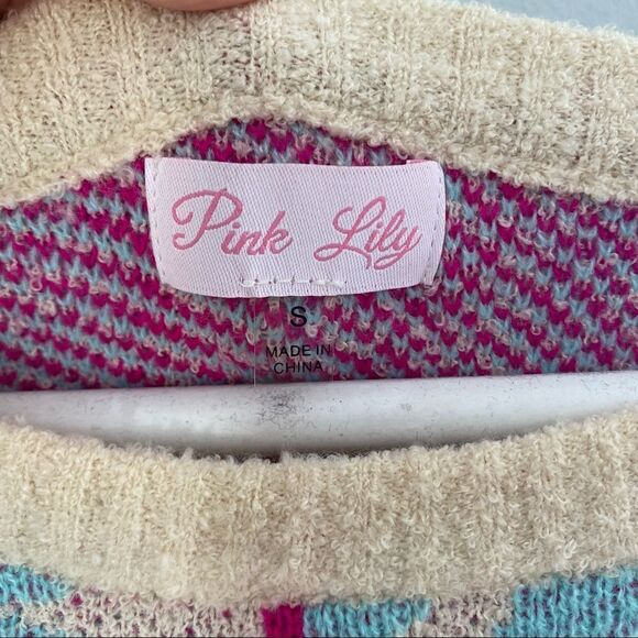 Pink Lily Women’s Long Sleeve Crew Neck Knit Sweater - Picture 2 of 3